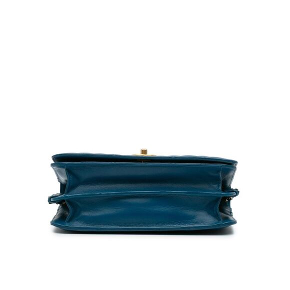 Pre Loved Chanel Quilted Lambskin Crossbody Women Blue Crossbody Bags - Picture 3 of 8